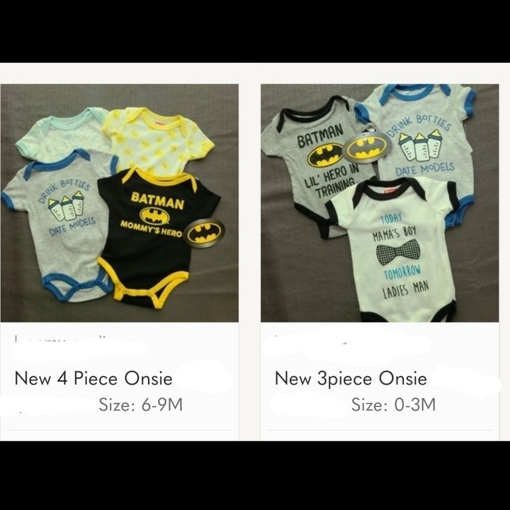 New Infant 0-6 Month Boy Onsie Bundle